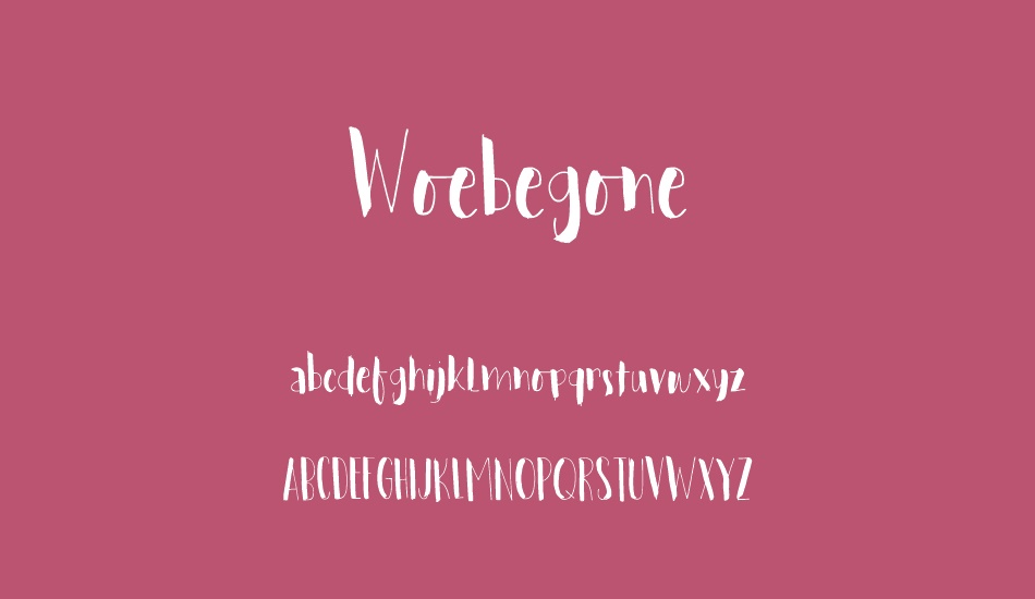 woebegone-demo font