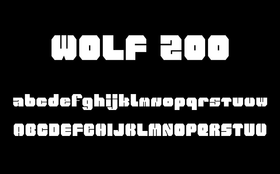 Wolf 100 font