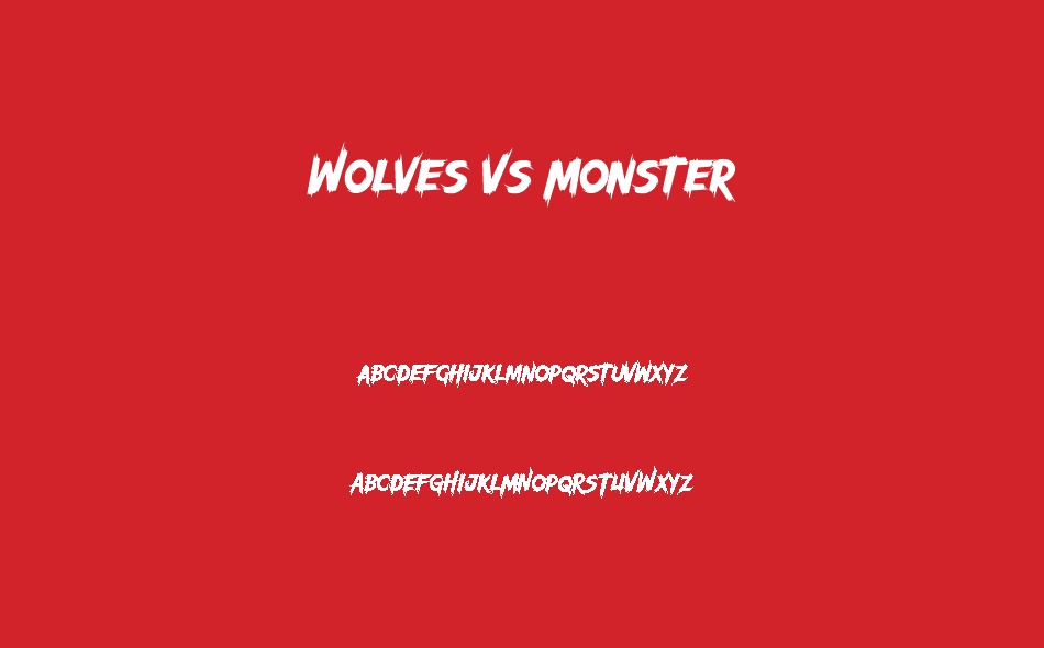 Wolves Vs Monster font