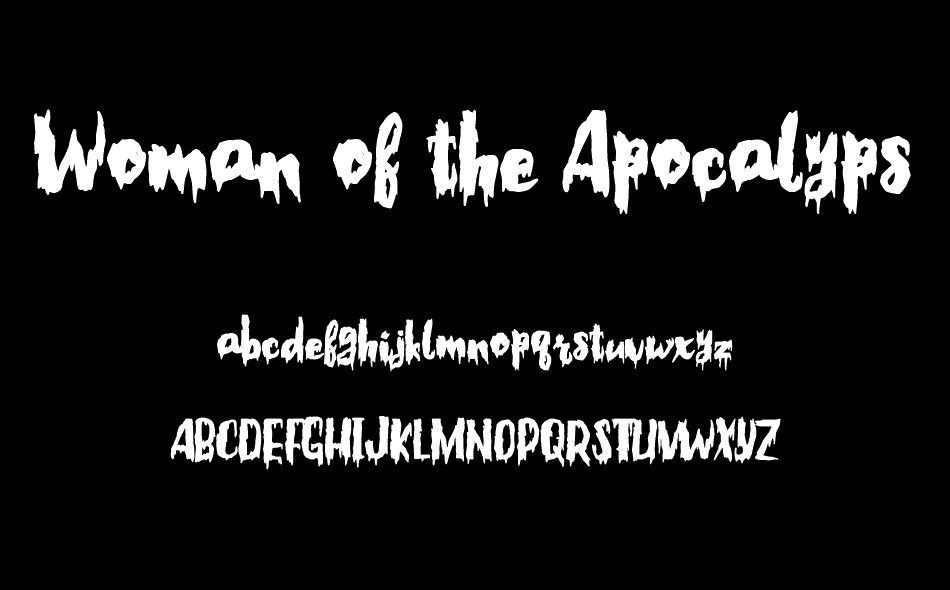 Woman of the Apocalypse font