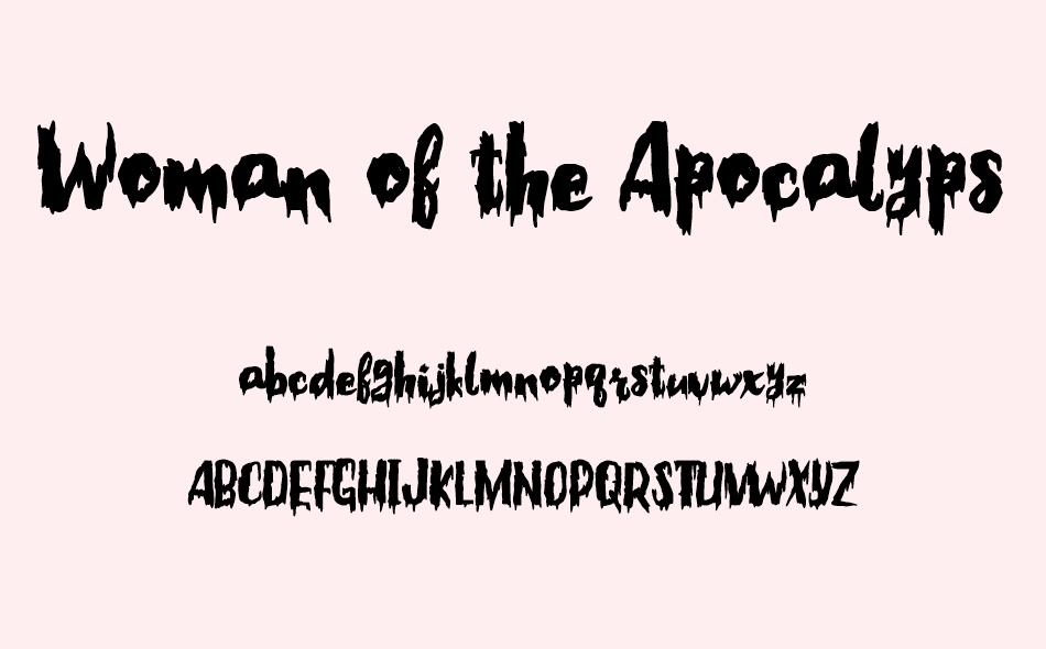 Woman of the Apocalypse font