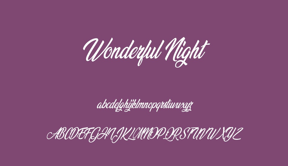 wonderful-night-personal-use font
