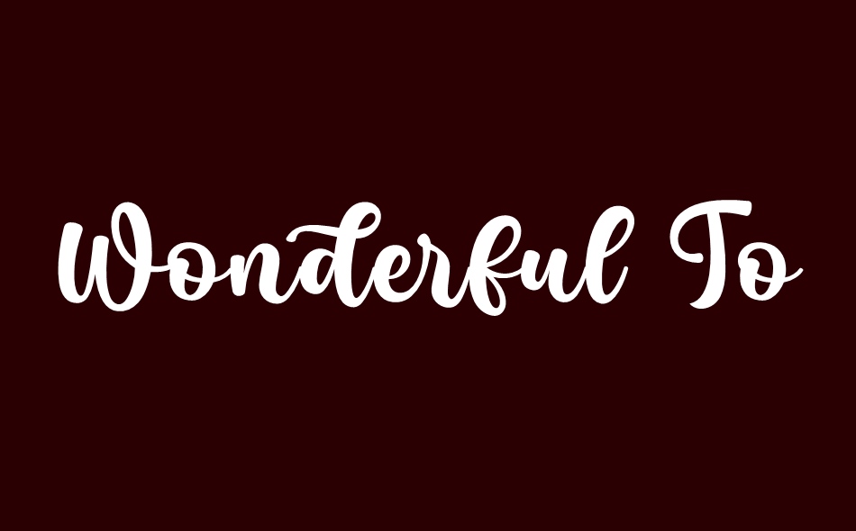 Wonderful Today font big