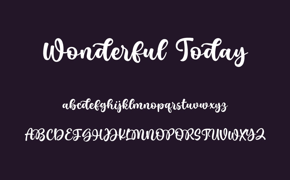 Wonderful Today font