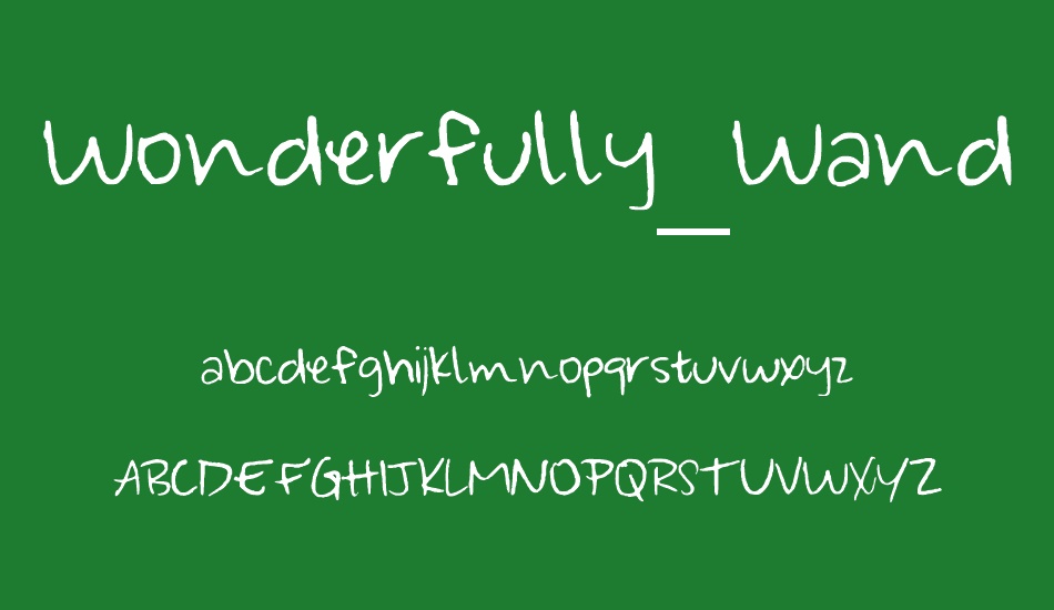 wonderfully-wandering font