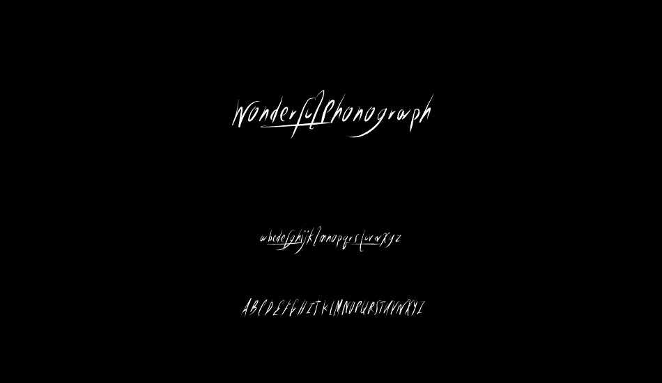 wonderfulphonograph font