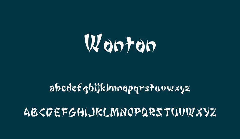 wonton font