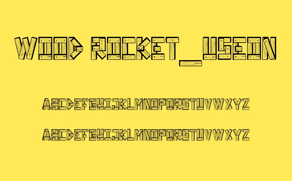 Wood Rocket font