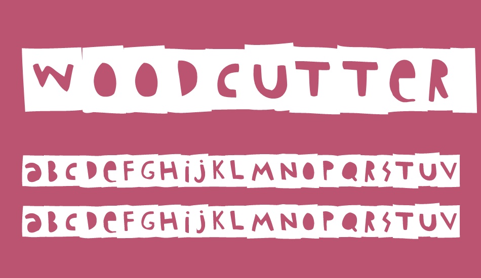 woodcutter-negative font