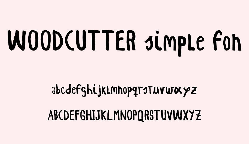 woodcutter-simple-font font
