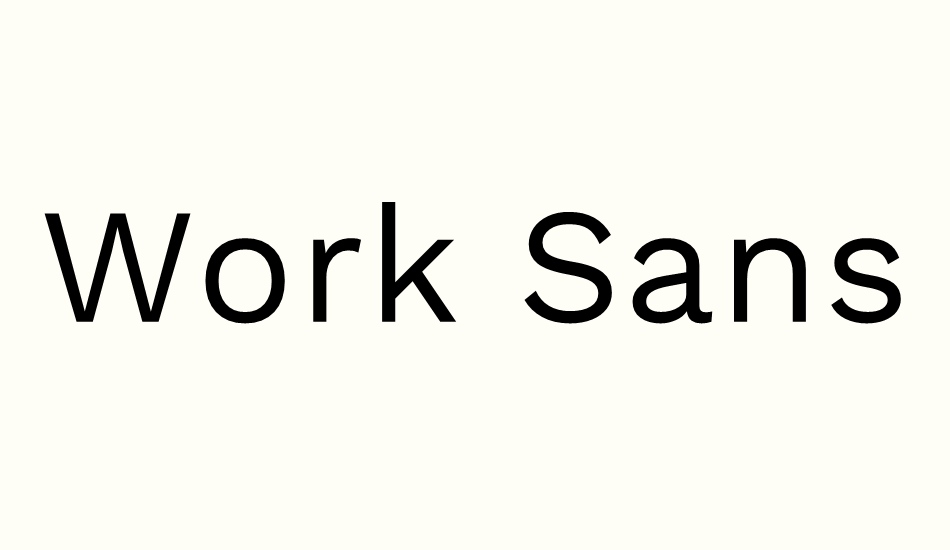 work-sans font big