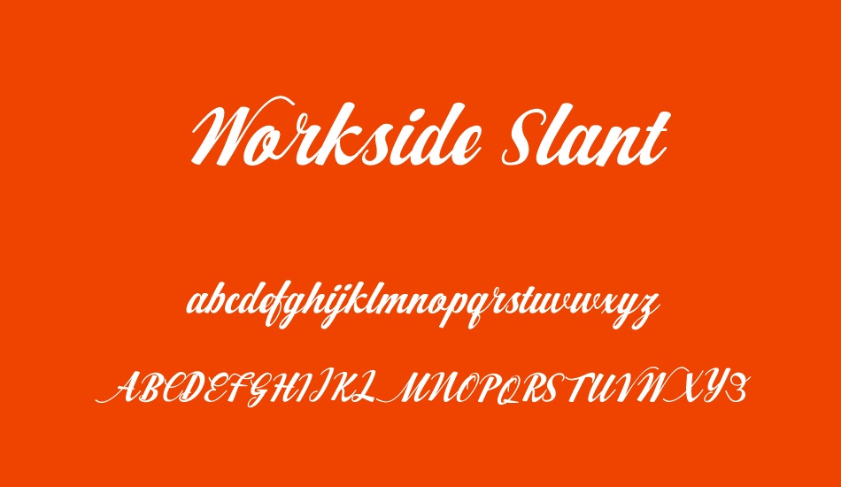 workside-slant-demo font
