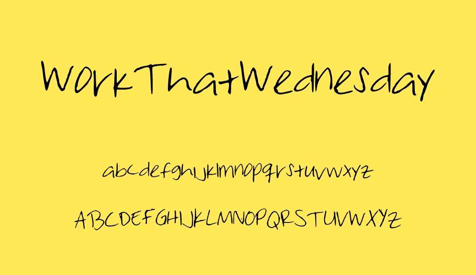 workthatwednesday font