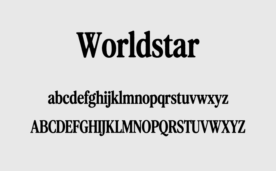 Worldstar font