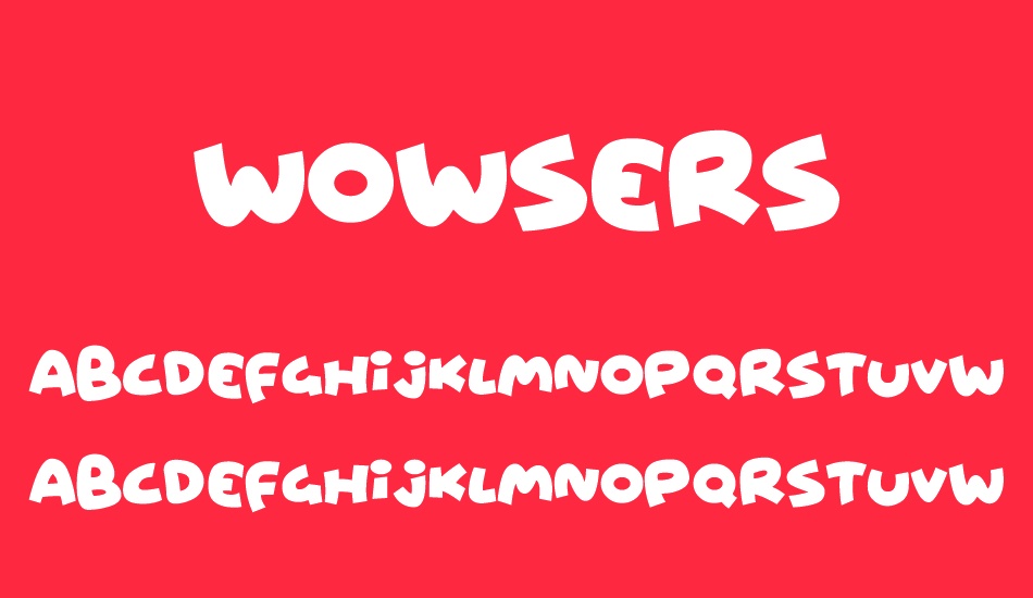 wowsers font
