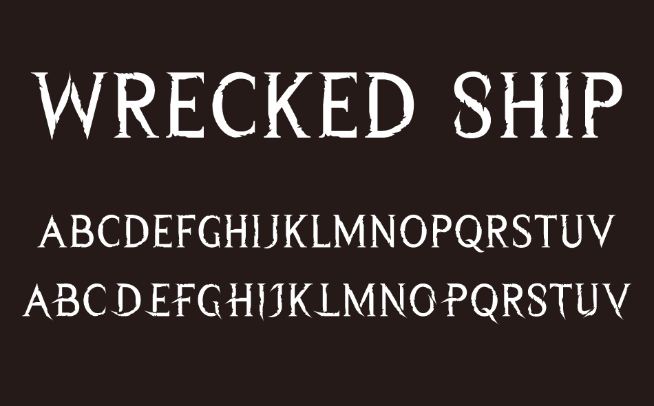 Wrecked Ship font