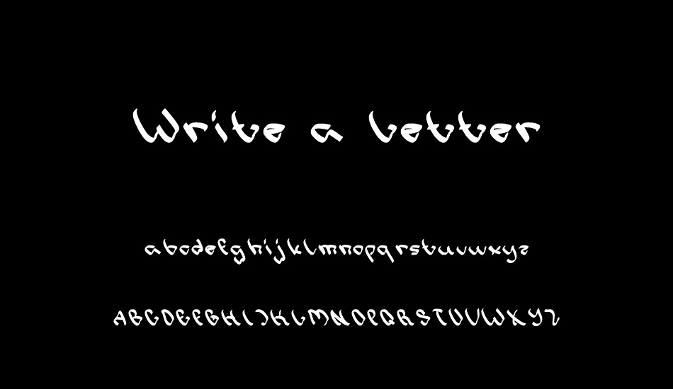 write-a-letter font