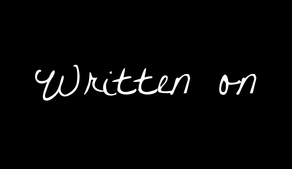 written-on-his-hands font big