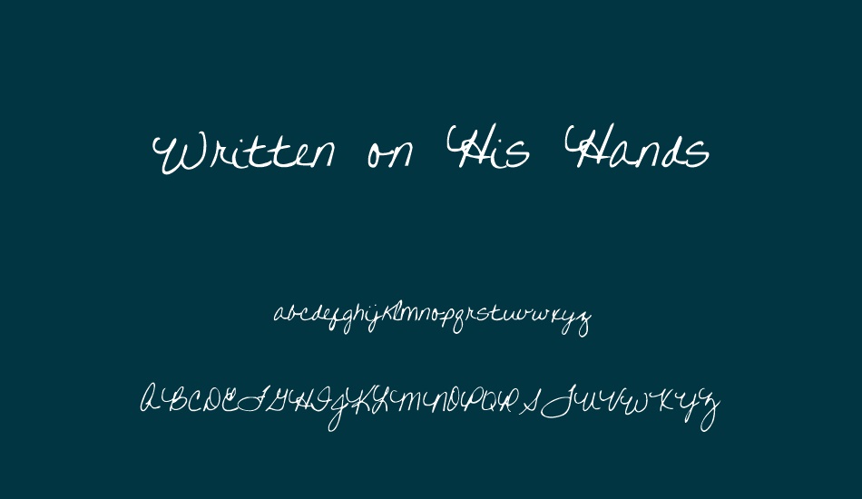 written-on-his-hands font