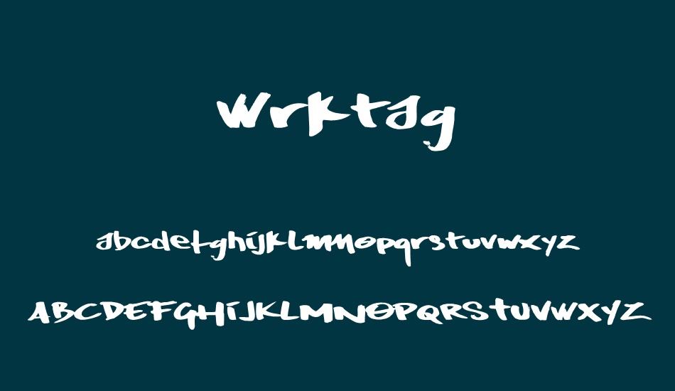 wrktag font