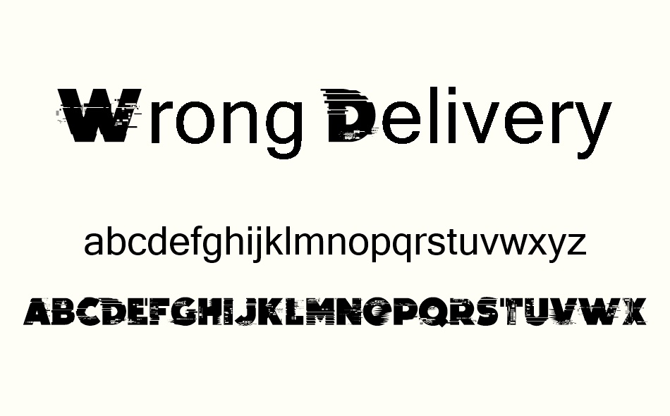 Wrong Delivery font