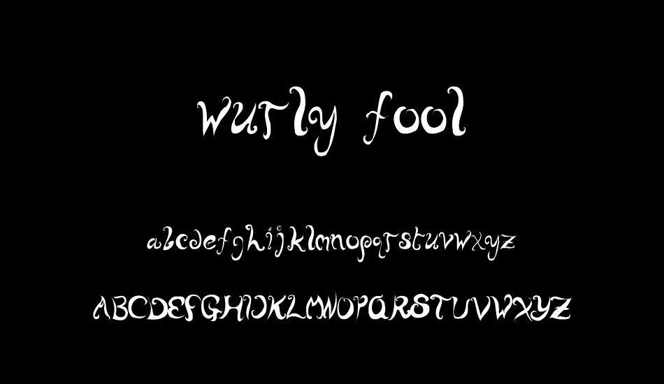 wurly-fool font