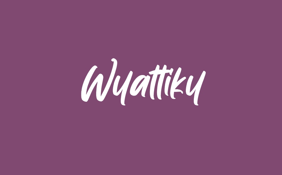 Wyattiky font big