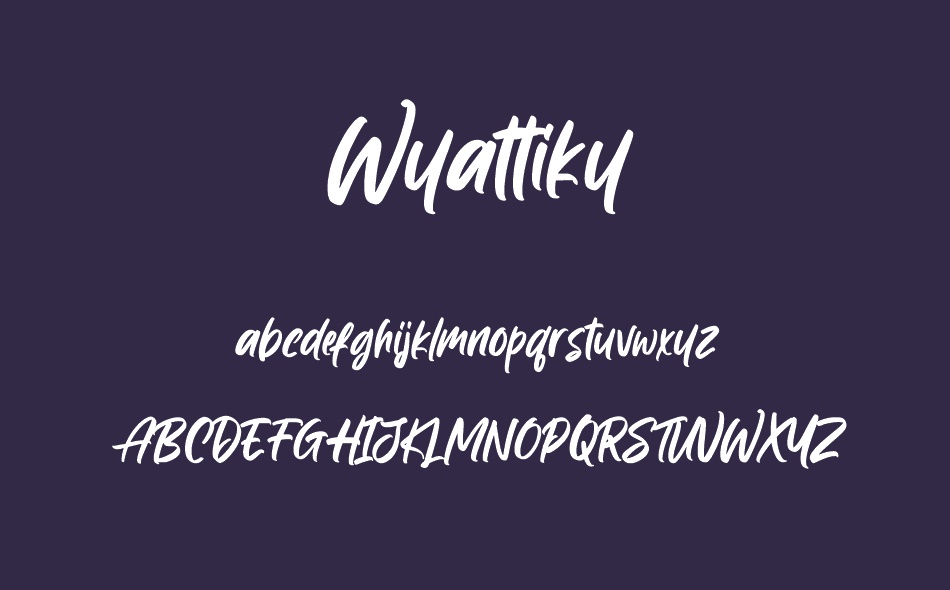 Wyattiky font