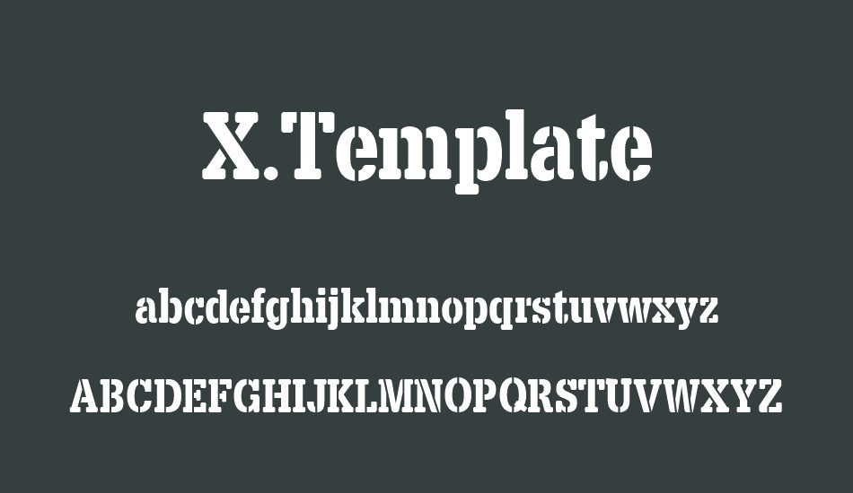 x-template font