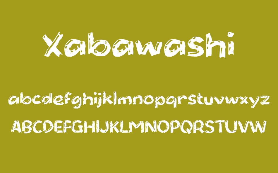 Xabawashi font