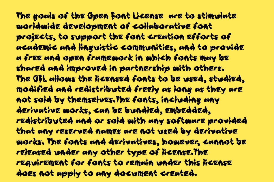 Xabrekom font 1
