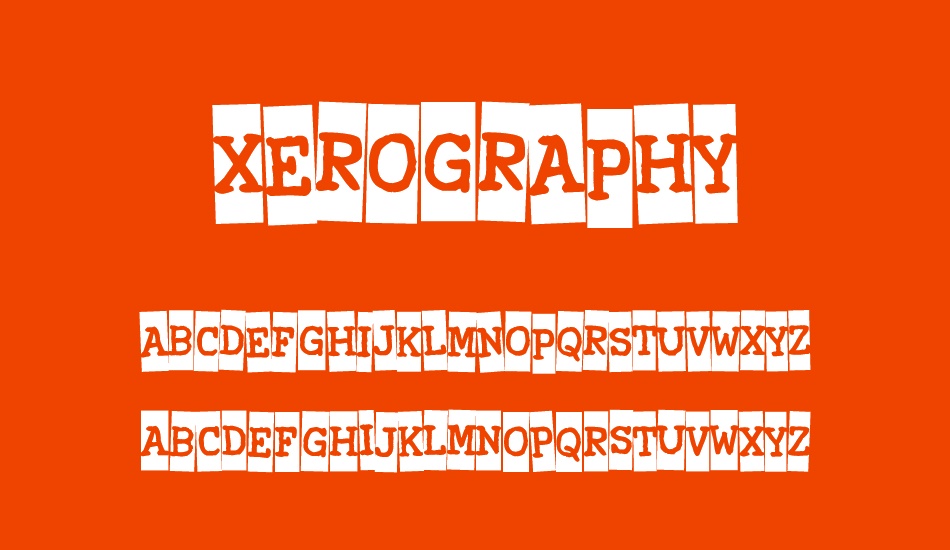 xerography font