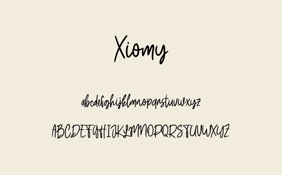 Xiomy font