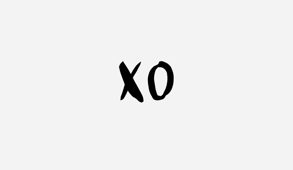 xo font big