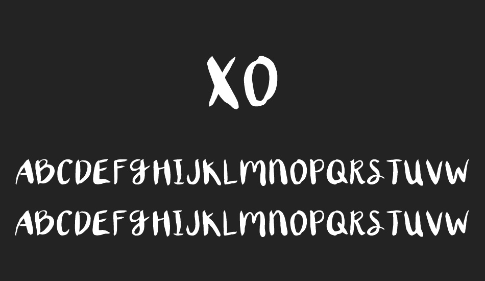 xo font