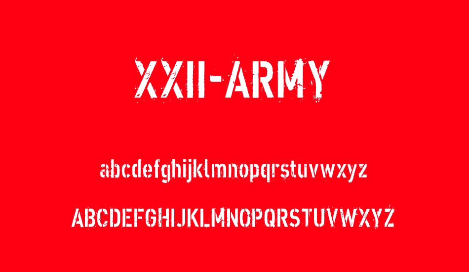 xxıı-army font