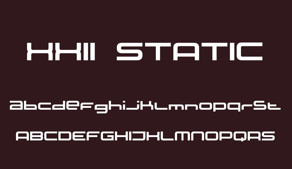 xxıı-statıc font