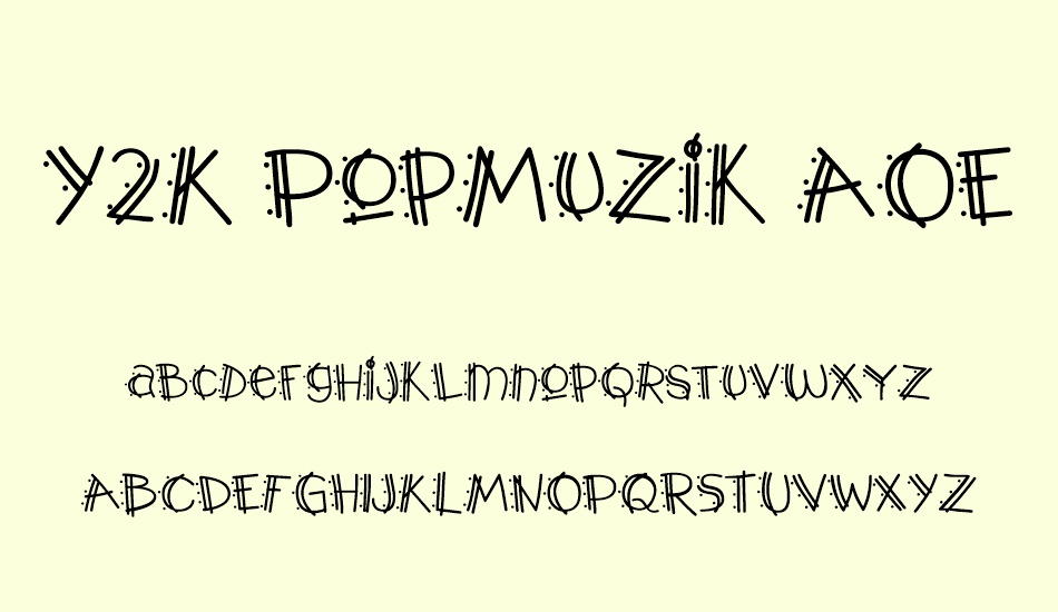 y2k-popmuzik-aoe font