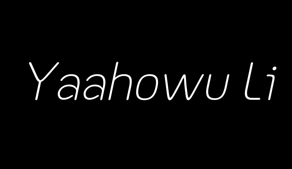 yaahowu-light-ıtalic font big