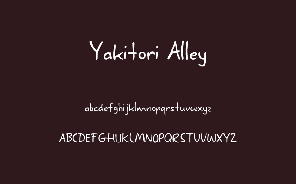 Yakitori Alley font