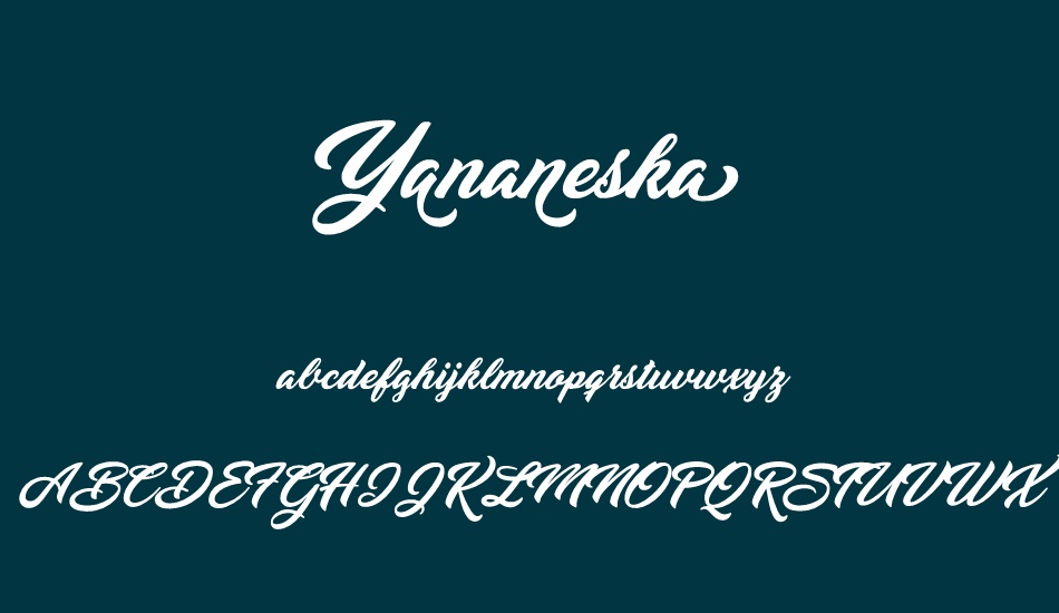 yananeska-personal-use font