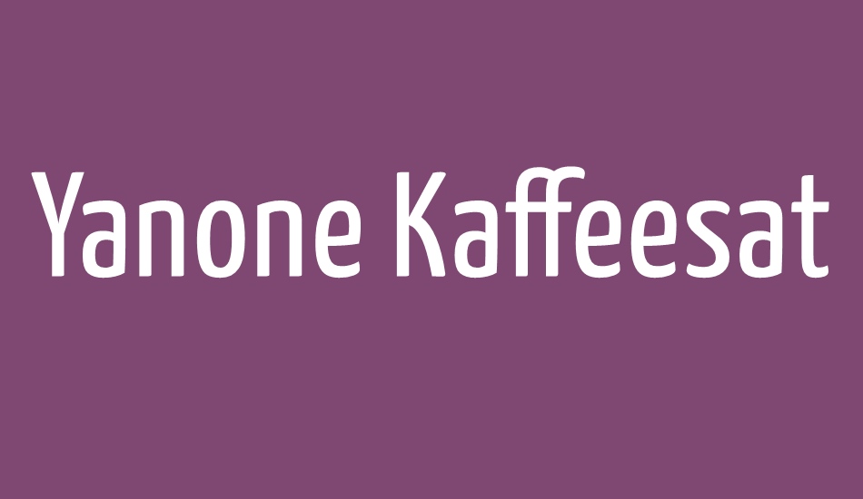 yanone-kaffeesatz font big