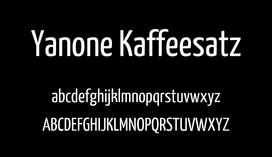 yanone-kaffeesatz font