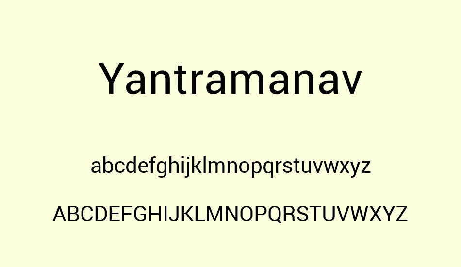 yantramanav font