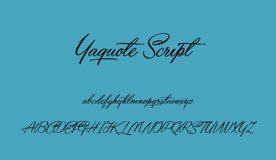 yaquote-script-personal-use font