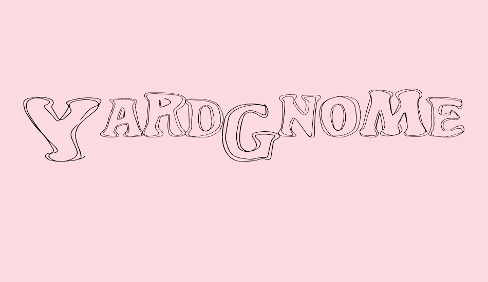 yardgnome font big