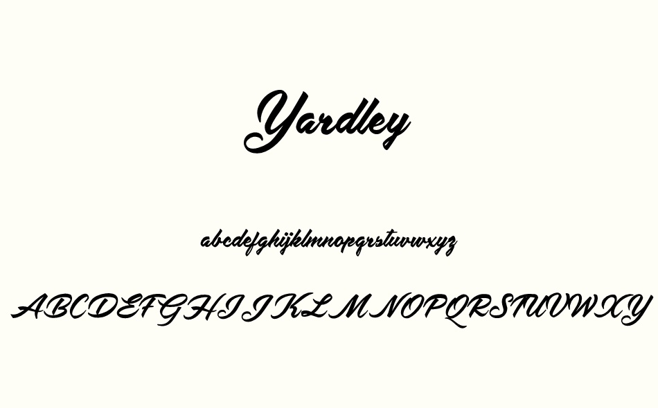 Yardley font