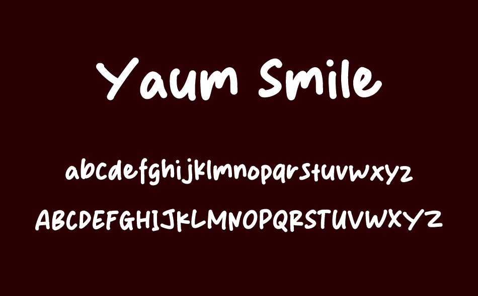 Yaum Smile font