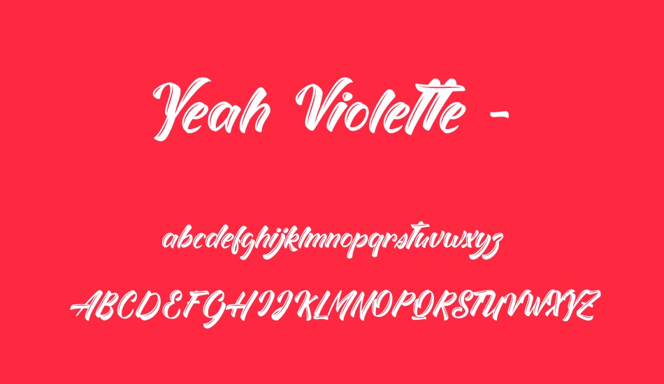 yeah-violette---personal-use font