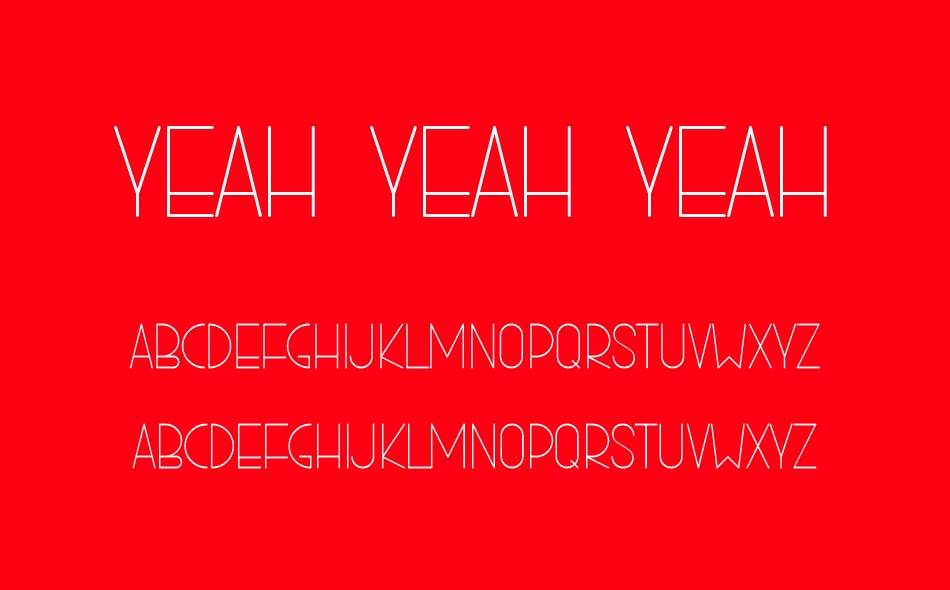 Yeah Yeah Yeah font